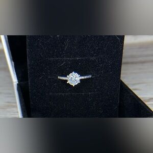 Pandora Clear Sparkling Crown Solitaire Ring - Size 6